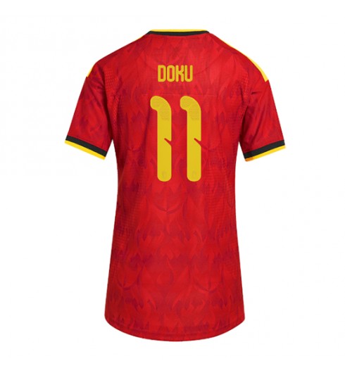 Belgie Jeremy Doku #11 Domácí Dres pro Dámské MS 2026 Krátký Rukáv Belgie Jeremy Doku #11 Domácí Dres pro Dámské MS 2026 Krátký Rukáv